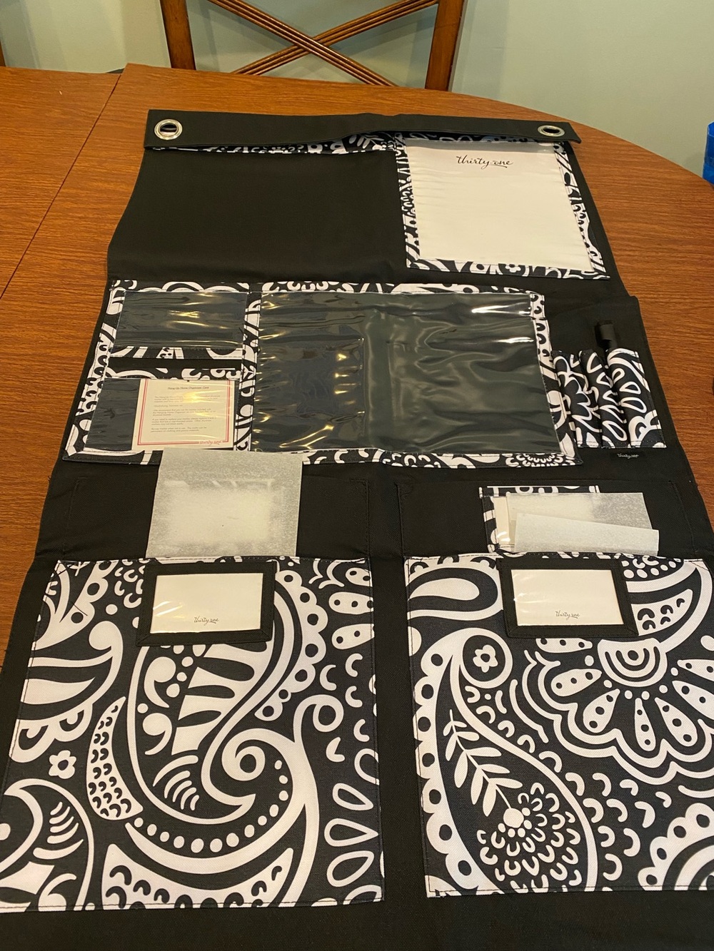 Thirty One Hang-Up Home Organizer Black Playful Parade
